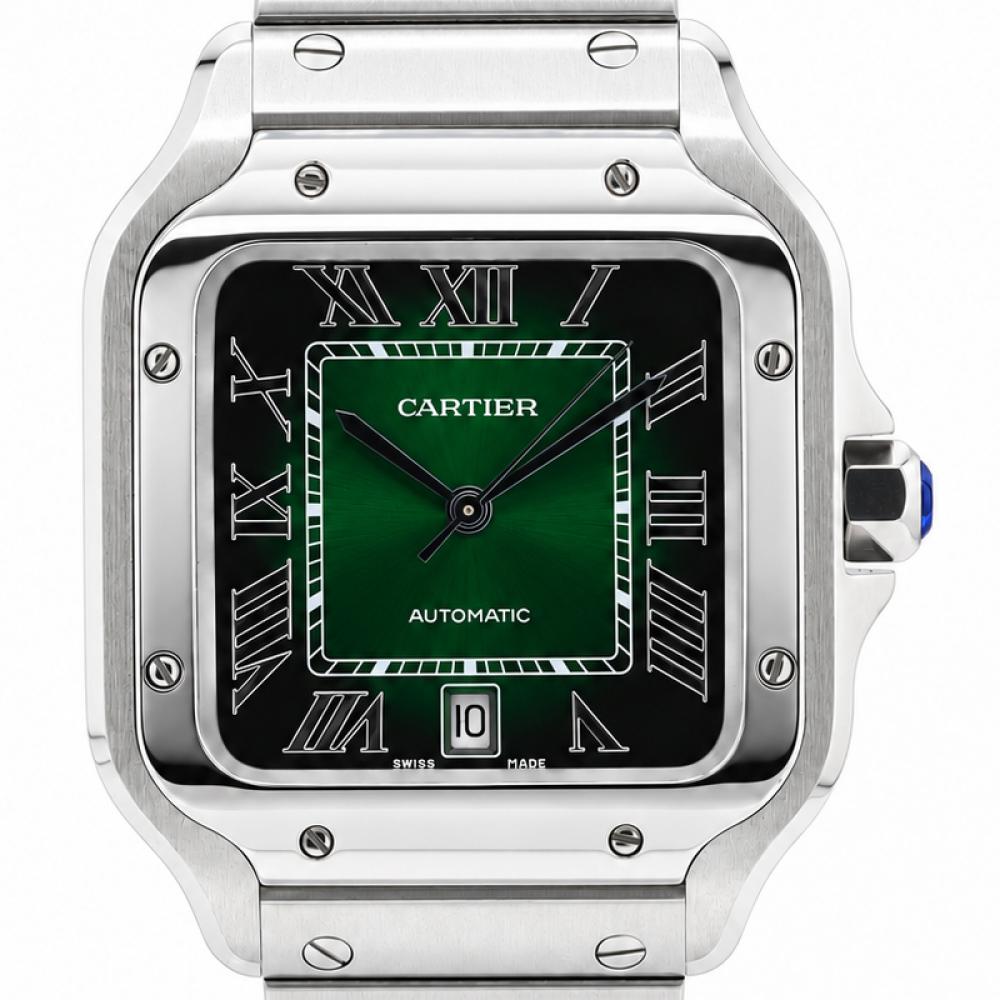 Cartier Santos Large Size WSSA0062 Green Dial Watch